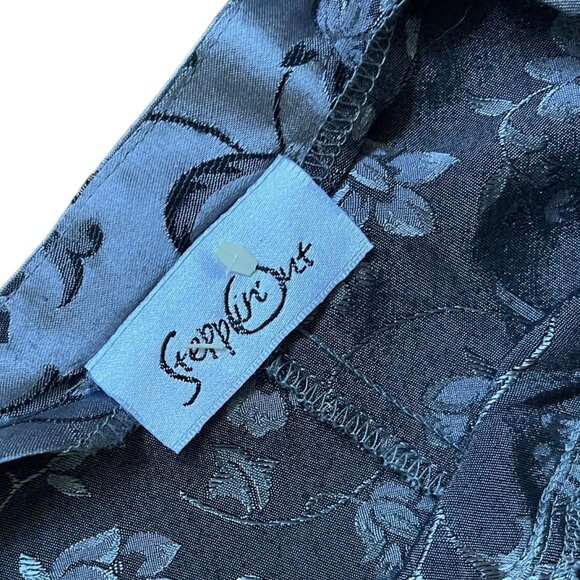 VTG 90s Y2K Metallic Floral Maxi Slip Dress - Picture 5 of 5